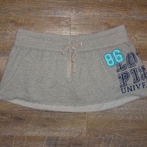 PINK Victoria's Secret Grey Sweatpants Skirt Sz. M
